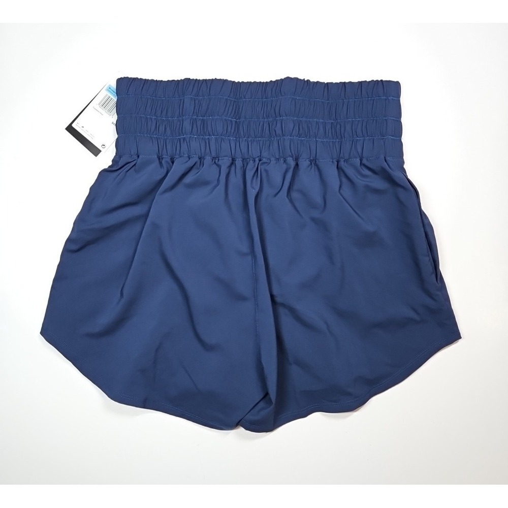 Nike Dri-FIT Womens Blue High Rise Lined Training Shorts Pockets Size Medium NWT - Picture 2 of 10